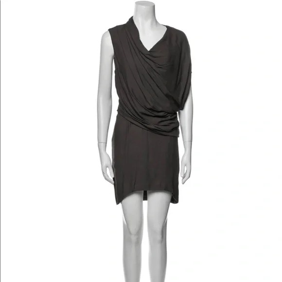 HELMUT LANG black Cowl Neck Mini Dress - Picture 2 of 5